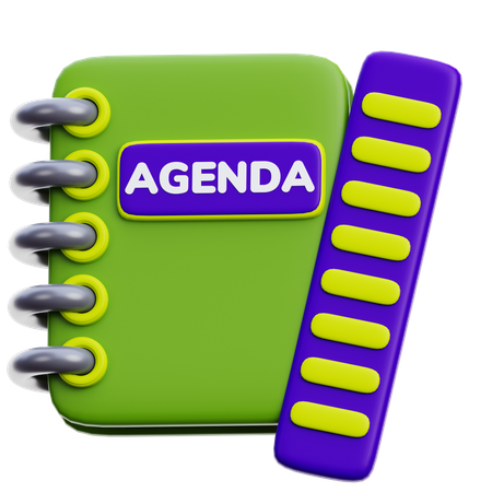 Agenda Book  3D Icon