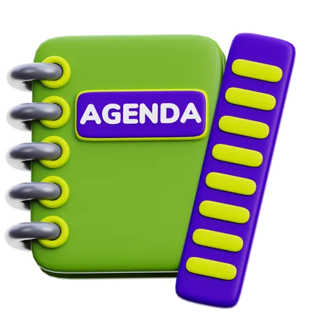 Agenda Book  3D Icon