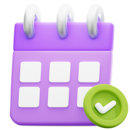 Agenda confirmada  3D Icon