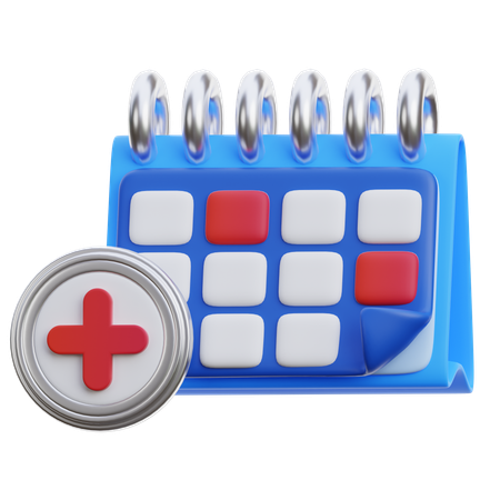 Calendário de consultas médicas  3D Icon