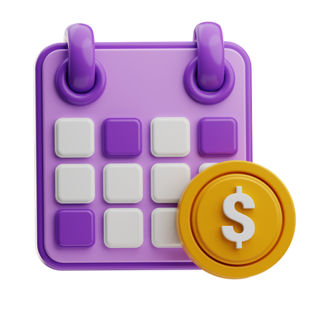 Agenda de pagamentos  3D Icon