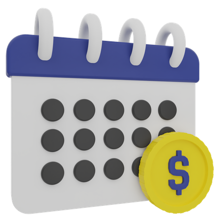 Agenda de pagamentos  3D Icon