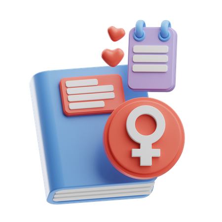 Agenda féminin  3D Icon