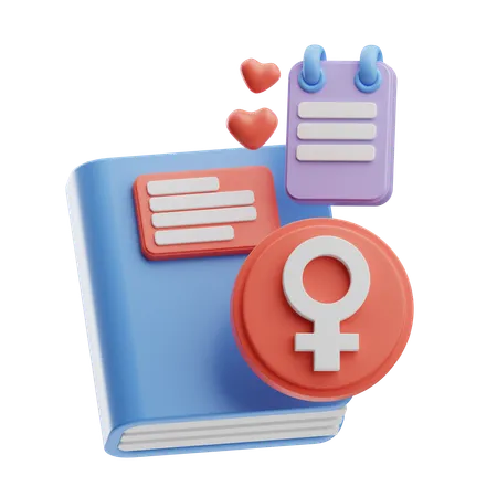 Agenda féminin  3D Icon