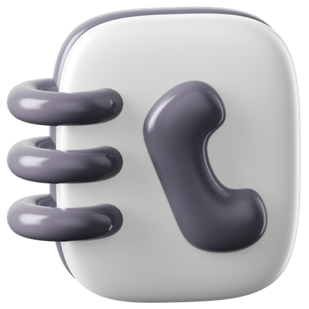 Lista telefônica  3D Icon