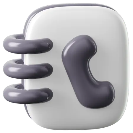 Lista telefônica  3D Icon