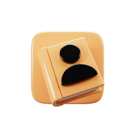 Lista telefônica  3D Icon