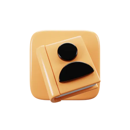 Lista telefônica  3D Icon