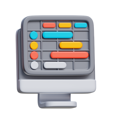 Agendador de tarefas  3D Icon