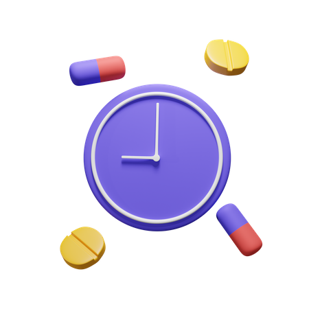 Horário de medicação  3D Icon