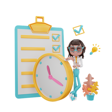 Agendamento de tarefas  3D Icon