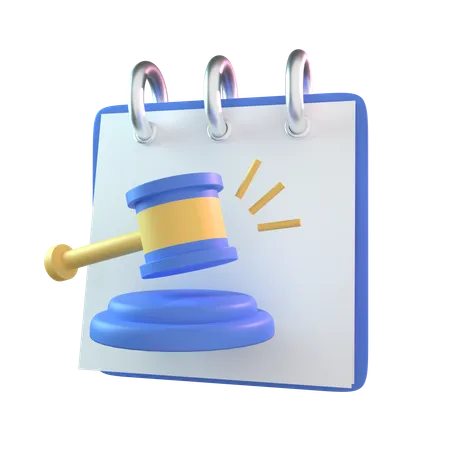 Cronograma do tribunal  3D Icon