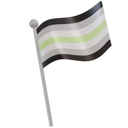 Agender Flag 3D Illustration