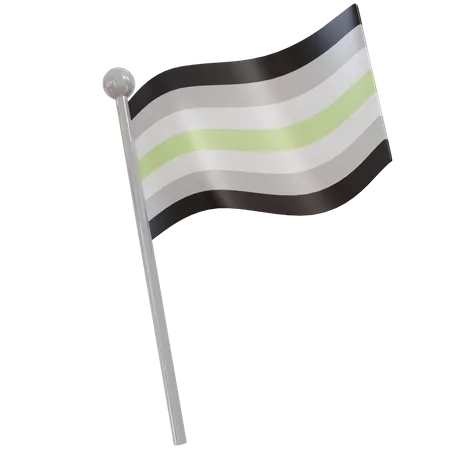 Agender Flag  3D Illustration