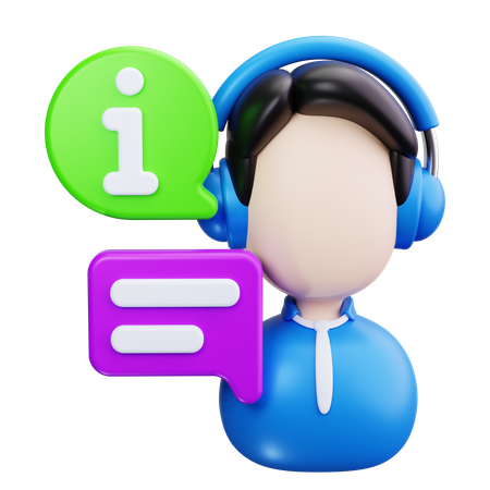 Agent d'assistance  3D Icon