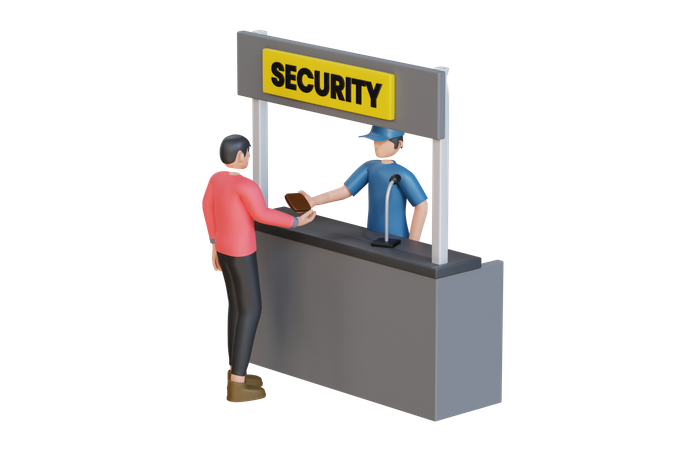 Garde de sécurité  3D Icon