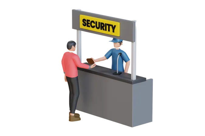 Garde de sécurité  3D Icon
