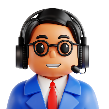 Agent de soutien masculin  3D Icon