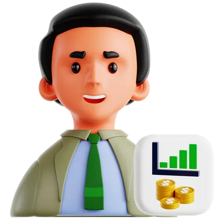 Agent des recettes  3D Icon
