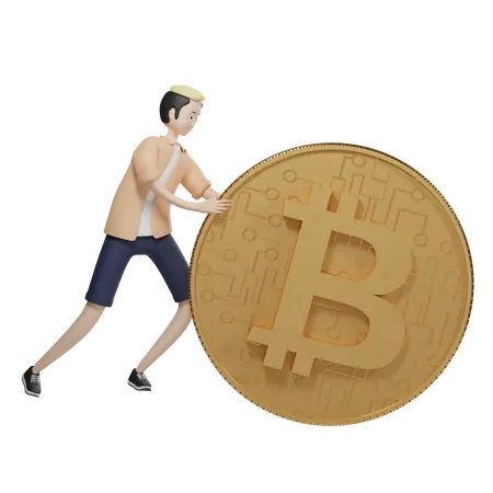 Agente bitcoin  3D Illustration