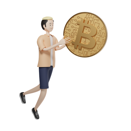 Agente bitcoin  3D Illustration