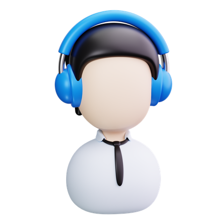 Agente de call center  3D Icon