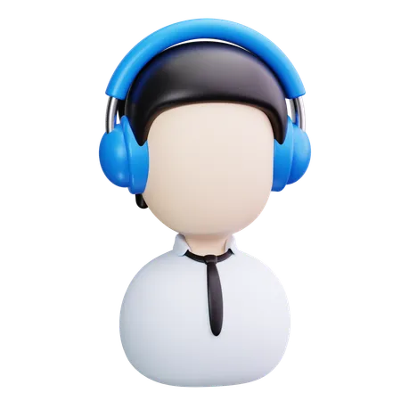 Agente de call center  3D Icon