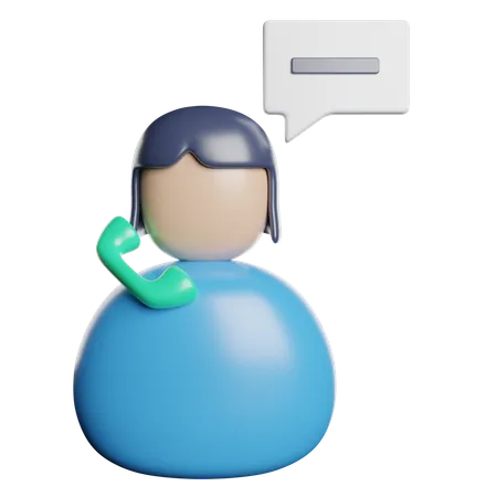 Agente de servicio al cliente  3D Icon