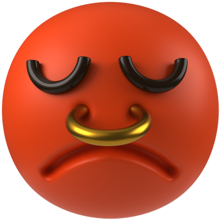 Agitated Emoji  3D Icon