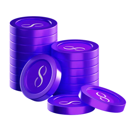 Agix Coin Stacks  3D Icon