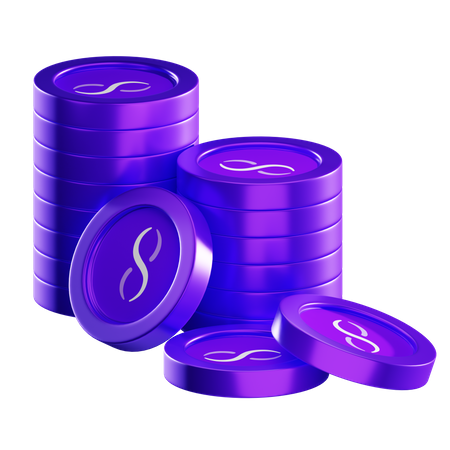 Agix Coin Stacks  3D Icon
