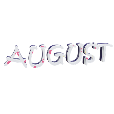 Agosto  3D Icon