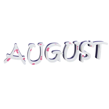 Agosto  3D Icon