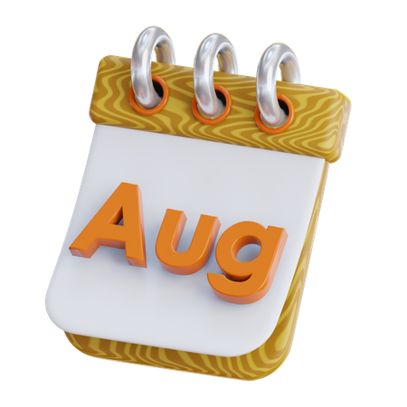 Agosto  3D Icon