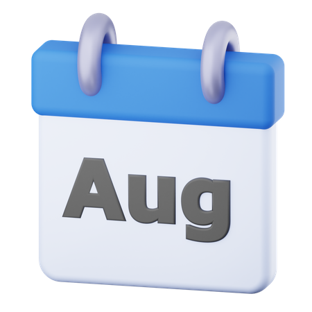 Agosto  3D Icon