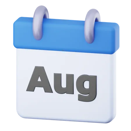 Agosto  3D Icon