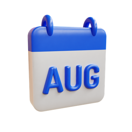 Agosto  3D Icon