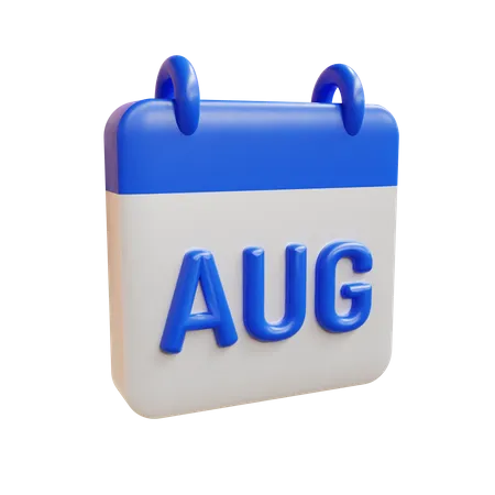 Agosto  3D Icon