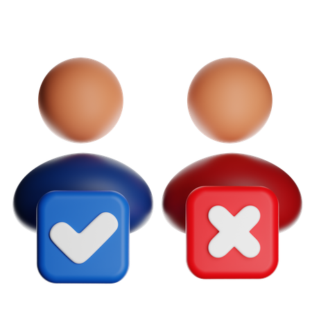 Agree and Disagree  3D Icon