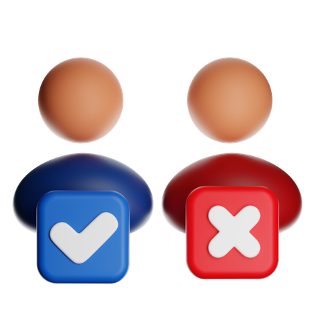 Agree and Disagree  3D Icon