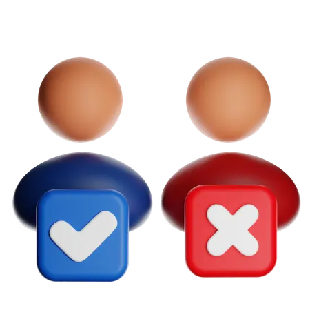 Agree and Disagree  3D Icon