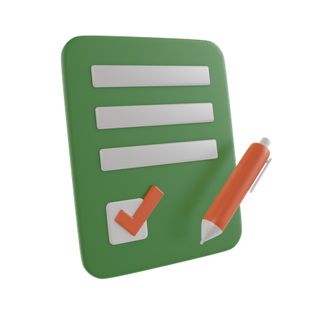 Agreement Paper  3D Icon