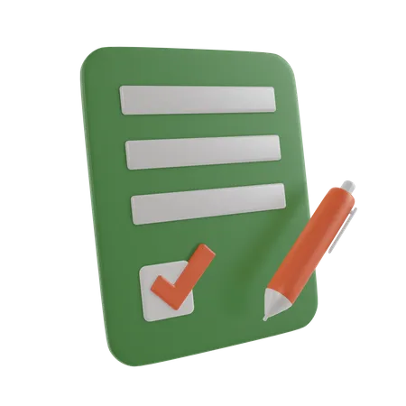 Agreement Paper  3D Icon