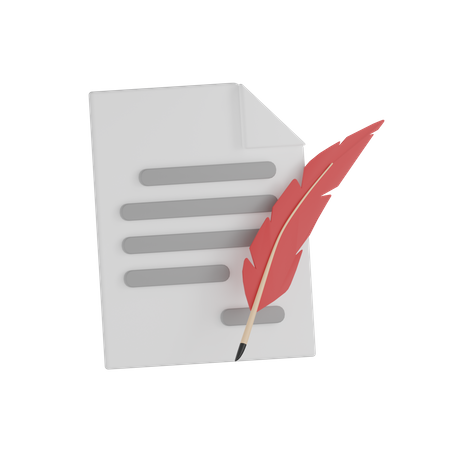 Agreement Paper  3D Icon