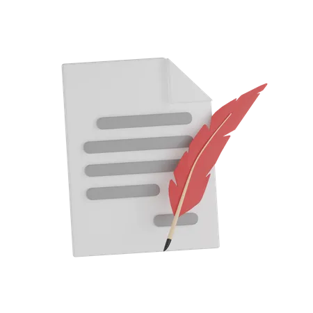 Agreement Paper  3D Icon