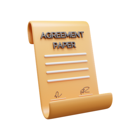 Agreement Signing Papers  3D Icon