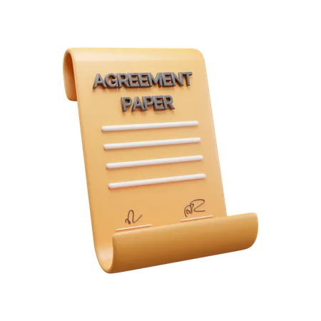 Agreement Signing Papers  3D Icon