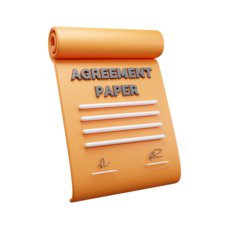 Agreement Signing Papers  3D Icon