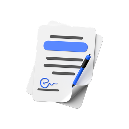 Agreement Terms  3D Icon
