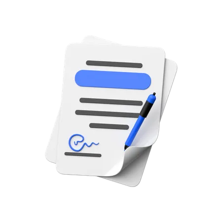 Agreement Terms  3D Icon